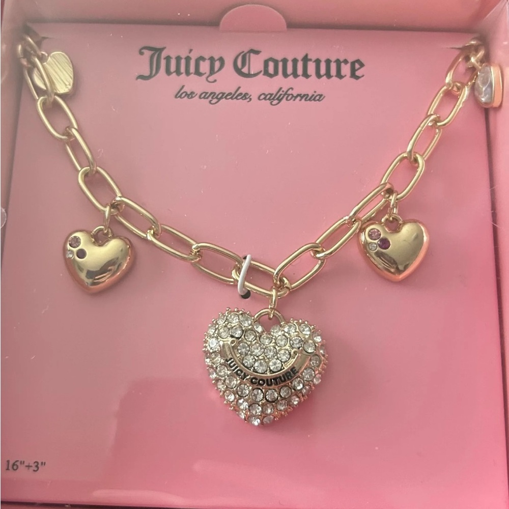 Juicy Couture Gold Heart Charm Necklace